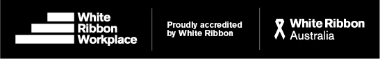 White Ribbon accredited workplace banner