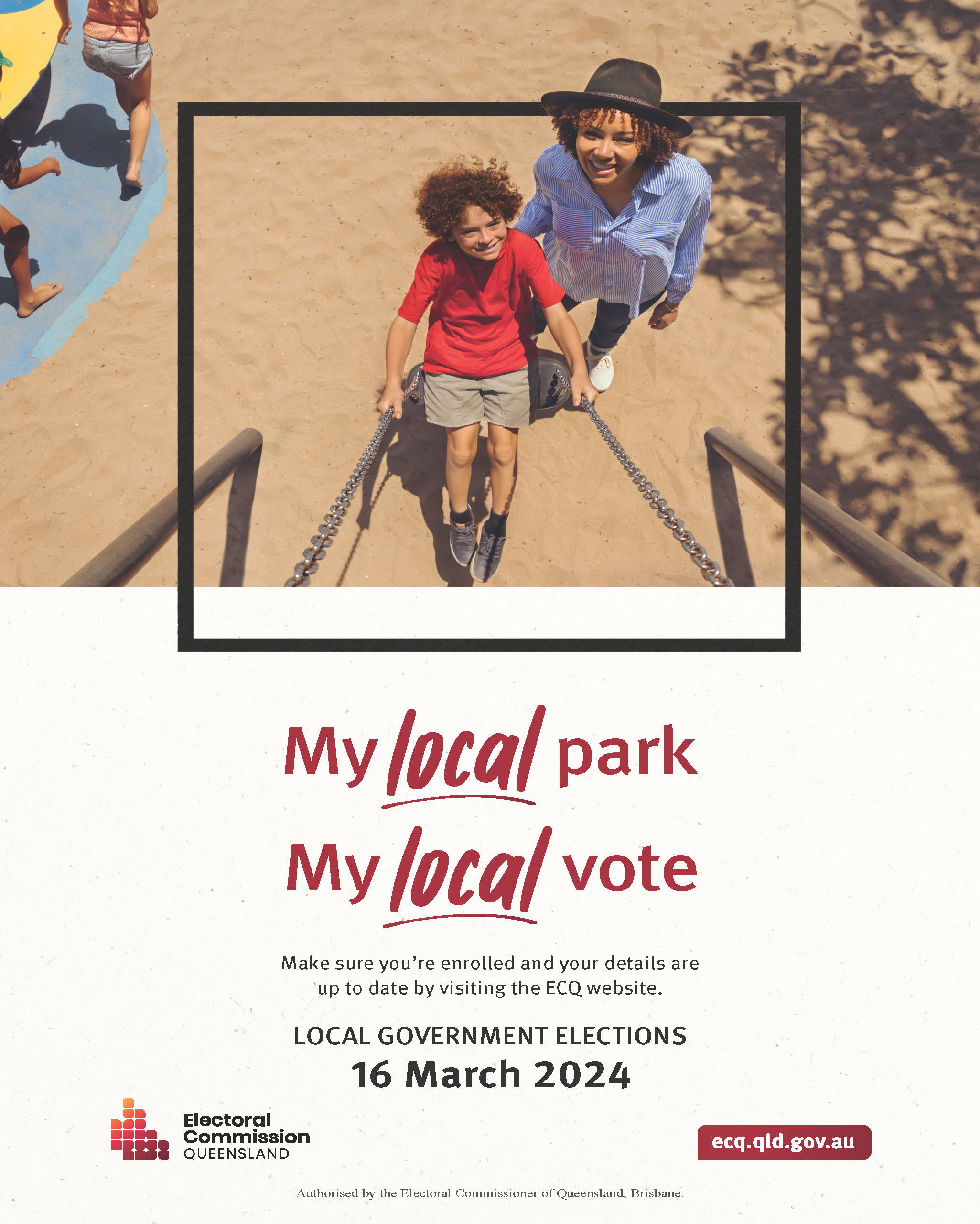 Thumbnail of mother and son in park poster