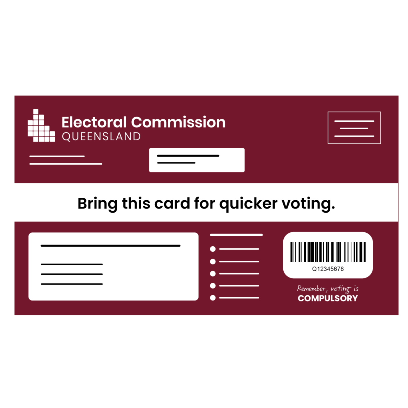 Edrick test Electoral Commission of Queensland